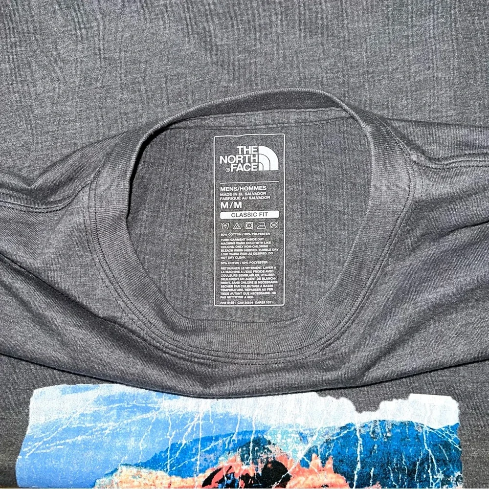 The North Face Men’s Graphic Long Sleeve T Shirt Size M Gray Classic Fit TNF
